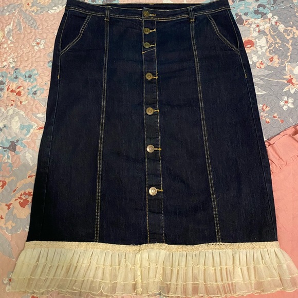 Christopher & Banks Skirts Christopher And Banks Denim Midi Skirt